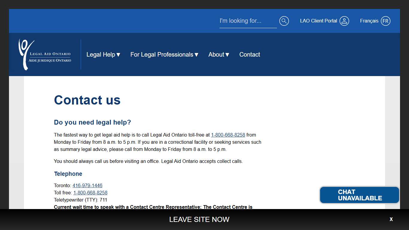 Contact us – Legal Aid Ontario